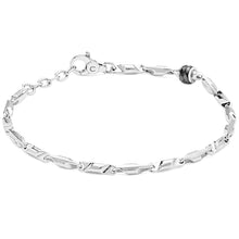 Carica l&#39;immagine nel visualizzatore di Gallery, UBR 1001 COMETE Uomo Argento Bracciale a Catena con Ceramica Nera - Royal
