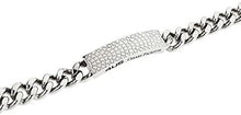 Carica l&#39;immagine nel visualizzatore di Gallery, 4US Gioielli 4UBR0543 Bracciale da Uomo Con Targhetta in Acciaio Lucido a Maglia Grumetta
